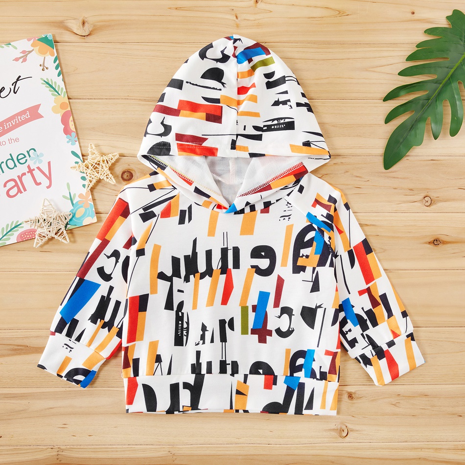 Baby / Toddler Stylish Letter Allover Hoodie